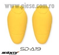 Set protectii genunchi Seventy model SD-A19 - culoare: galben - (set 2 bucati) - compatibile cu blugii moto Seventy